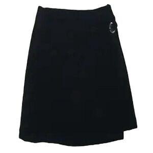 Ann Taylor Skirt Navy Blue Twee Preppy Nautical Coastal Work Quiet Luxury Wrap 8